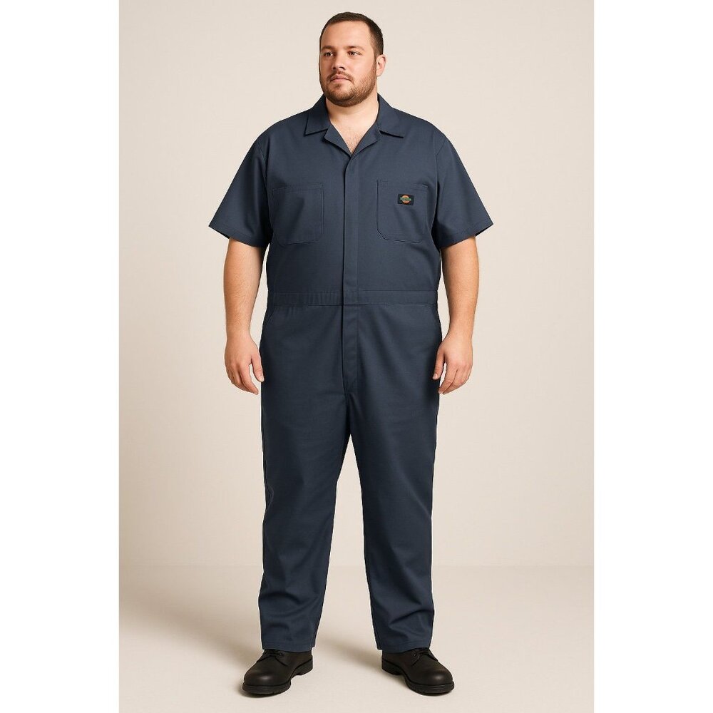 Dickies Men’s Short Sleeve Twill Coverall Navy Blue 3XL Regular New With Tags